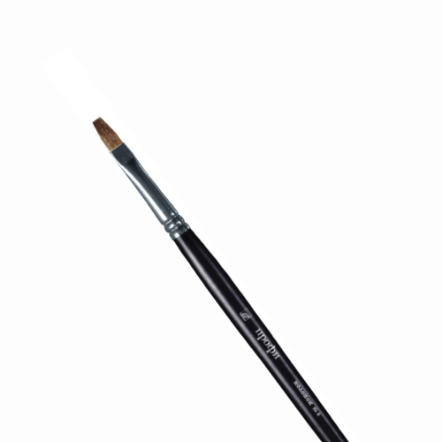 Кисть колонок №6 плоская Альбатрос "Профи" длинная ручка