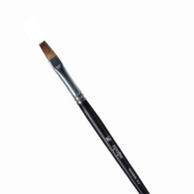 Кисть колонок №8 плоская Альбатрос "Профи" длинная ручка