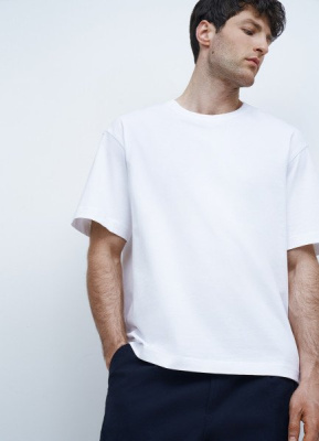 Базовая футболка из джерси, Белый