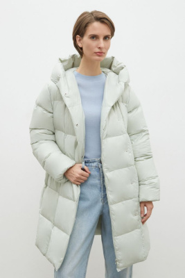 Стеганое пуховое пальто силуэта oversize