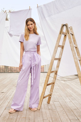 Широкие брюки из хлопка