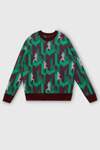 Джемпер с жаккардовым узором с добавлением шерсти
