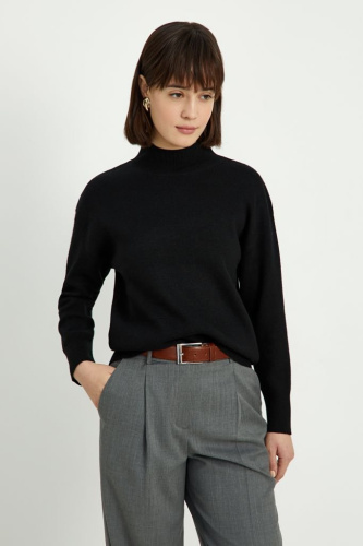 Трикотажный женский джемпер с длинным рукавом