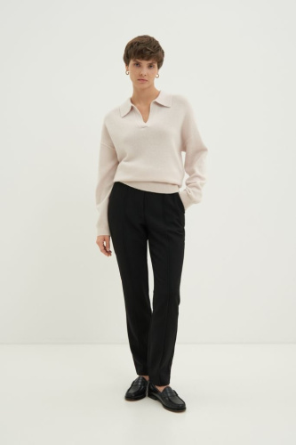 Брюки с шерстью на высокой посадке