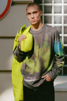 Джемпер прямого силуэта с шерстью