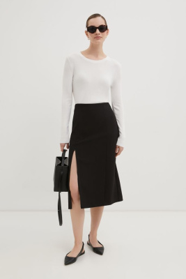 Юбка миди на молнии с разрезами