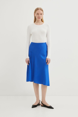 Атласная юбка миди