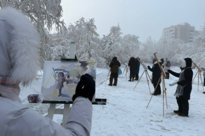 Экстремальный пленэр: в Якутске нарисовали картины на морозе / Майя Гоголева Якутск Якутск Республика Саха (Якутия)