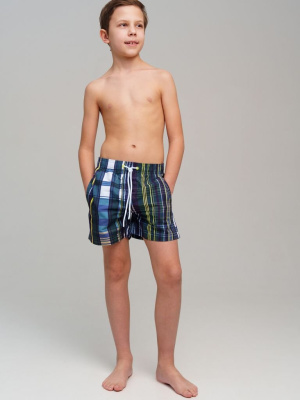 Шорты текстильные плавательные для мальчиков, средней длины