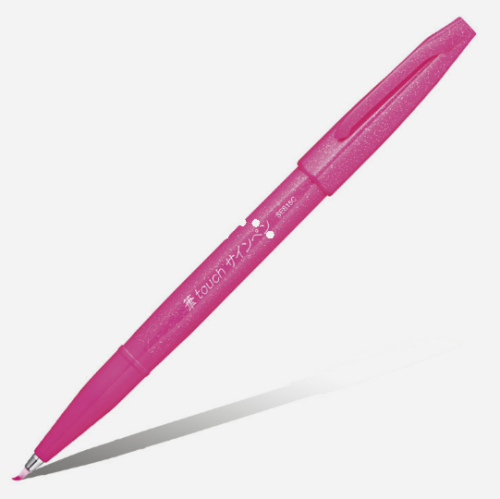 Фломастер-кисть Pentel "Brush Sign Pen" цвет розовый