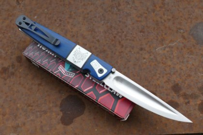 Складной нож Steelclaw Саха Волк, сталь D2, рукоять G10, синий