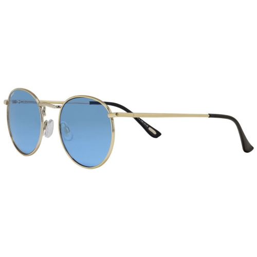 Очки солнцезащитные ZIPPO, унисекс, золотистые, оправа из меди, голубые линзы