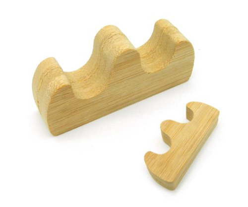 Подставка для кистей, светлое дерево, на 2 кисти, б/наполнения