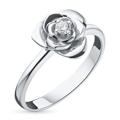 Кольцо из белого золота с бриллиантом э0901кц04200870