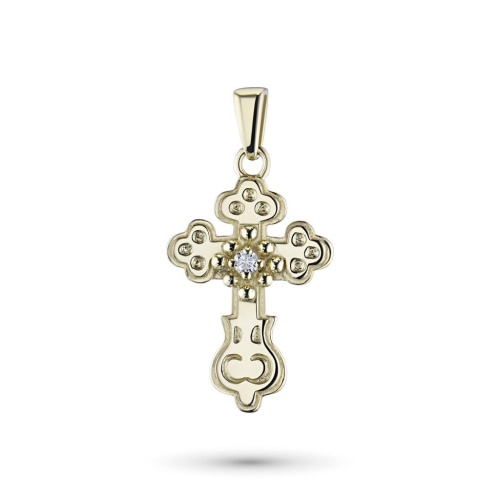 Подвеска из желтого золота с бриллиантом э0301пд12092800