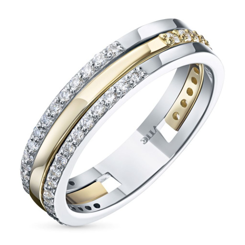 Кольцо из комбинированного золота с бриллиантами э1001кц02203610