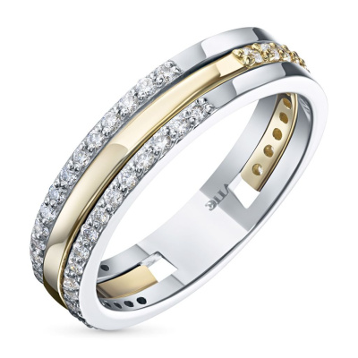 Кольцо из комбинированного золота с бриллиантами э1001кц02203610