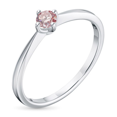 Помолвочное кольцо из белого золота э0912кц01137300_pink