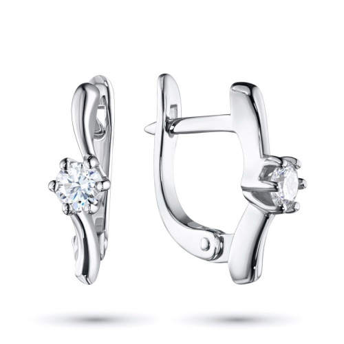 Серьги из белого золота с бриллиантами э0901сг11200201