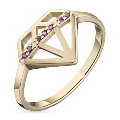 Кольцо из желтого золота с гранатами э0306кц12194520