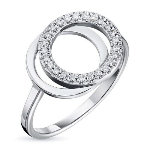 Классическое кольцо из белого золота с бриллиантами э0901кц01210501