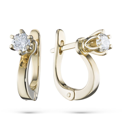 Серьги из желтого золота с бриллиантами э0301сг05091100