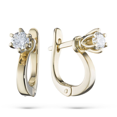 Серьги из желтого золота с бриллиантами э0301сг05091100