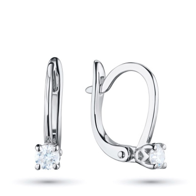 Серьги из белого золота с бриллиантами э0901сг05210201