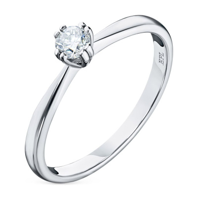Помолвочное кольцо из белого золота с бриллиантом э0901кц05160200