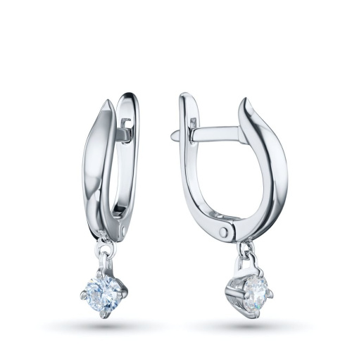 Серьги из белого золота с бриллиантами э0901сг05220203