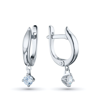 Серьги из белого золота с бриллиантами э0901сг05220203