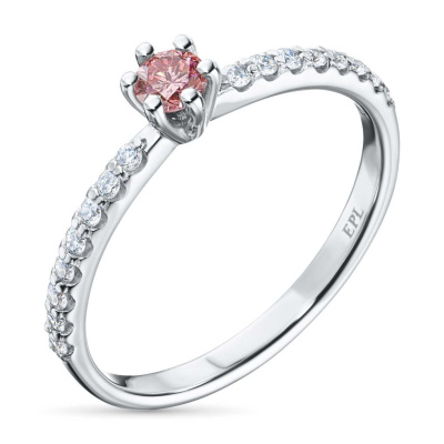 Кольцо из белого золота э4012кц07210111_pink