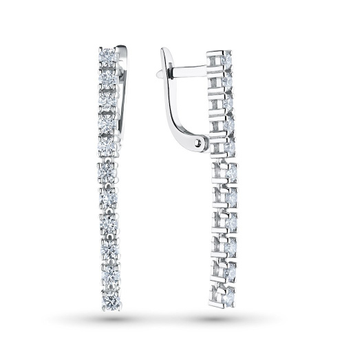 Серьги из белого золота с бриллиантами э0901сг07190510