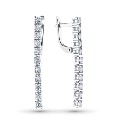 Серьги из белого золота с бриллиантами э0901сг07190510