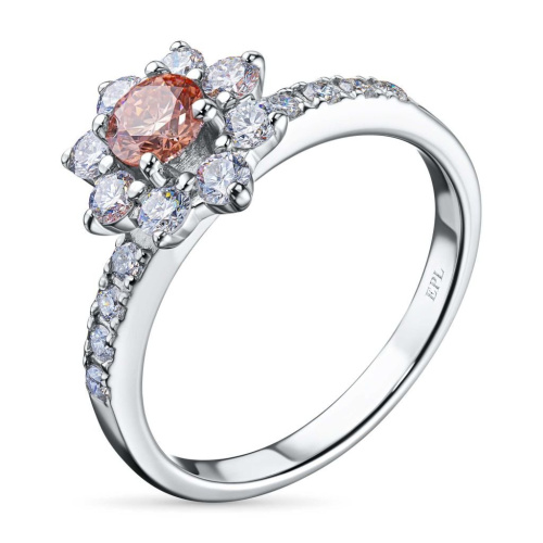 Классическое кольцо из белого золота э0912кц03160700_pink