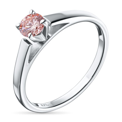 Помолвочное кольцо из белого золота э0912кц10210204_pink