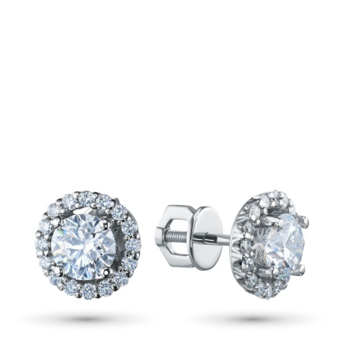 Пусеты из белого золота э0912пс10220106_white