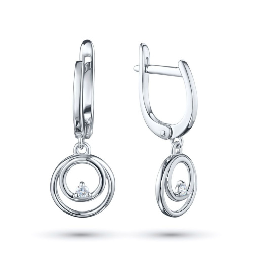 Серьги из серебра с бриллиантами э0601сг10172800