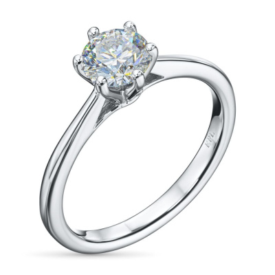 Помолвочное кольцо из белого золота с бриллиантом э4001кц07220863