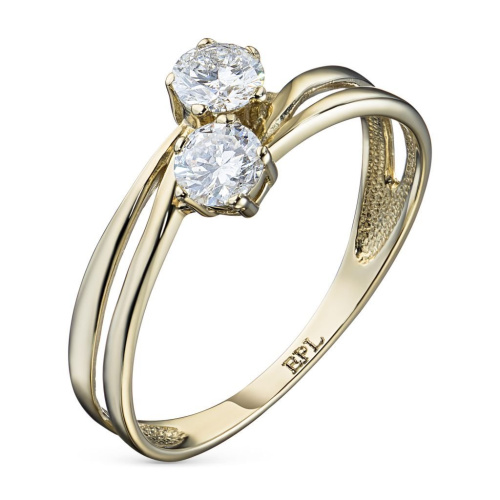 Кольцо из желтого золота с бриллиантами э0301кц10092100