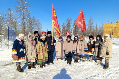 В Кустурском наслеге Якутии встретили Знамя Победы / ЯСИА   