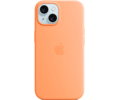 Чехол-крышка Apple Silicone Case with MagSafe для Apple iPhone 15, силикон, оранжевый сорбет (MT0W3ZM/A)