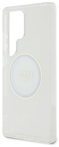 Чехол Guess Middle Colored Ring MagSafe для Galaxy S25 Ultra белый
