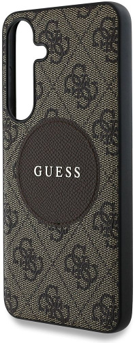 Guess Metal Logo MagSafe для Galaxy S25+ коричневый