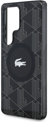 Чехол Lacoste Silver Croc MagSafe для Galaxy S25 Ultra черный