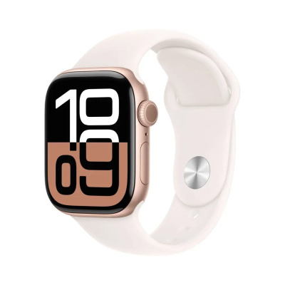 Смарт-часы Apple Watch Series 10 46mm Rose Gold Aluminum Case with Light Blush Sport Band (S/M)