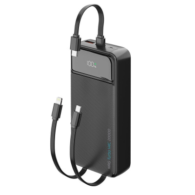Внешний аккумулятор Deppa NRG Turbo V4C 20000mAh 22.5W/LED дисплей (33689) (черный)