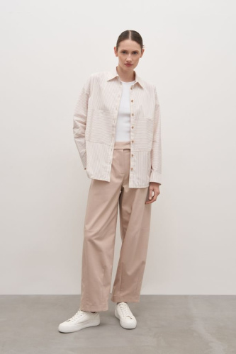 Брюки из хлопка с эластичным поясом