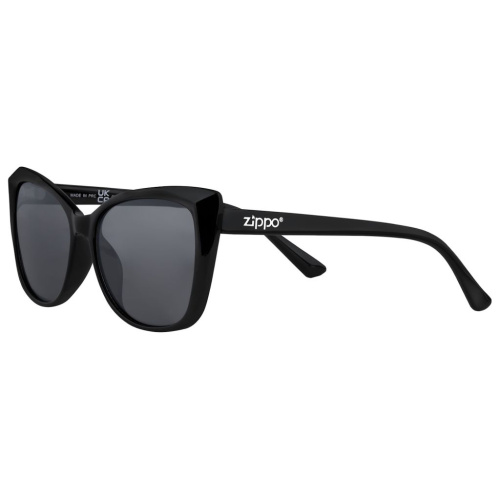 Очки солнцезащитные ZIPPO, женские, черные, оправа из поликарбоната, линзы серого цвета