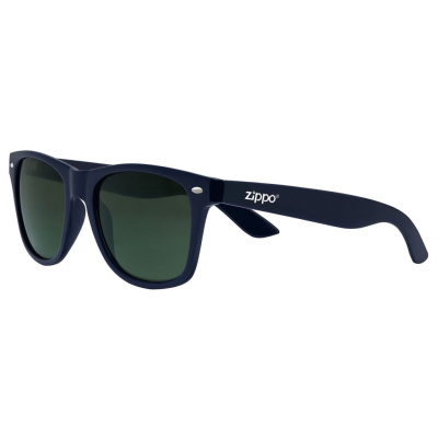 Очки солнцезащитные ZIPPO, унисекс, синие, оправа из поликарбоната, зеленые линзы